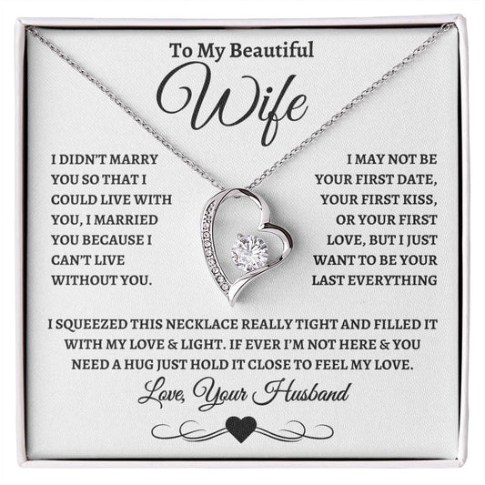 To My Beautiful Wife | Forever Love Necklace