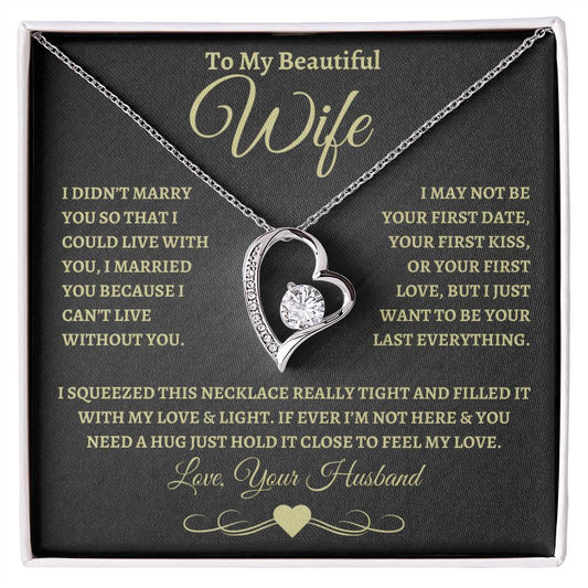 To My Beautiful Wife | Forever Love Necklace